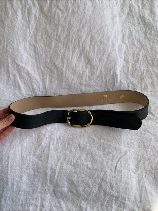 B-Low The Belt Kyra Leather Oval Buckle Belt Black Gold main image 10